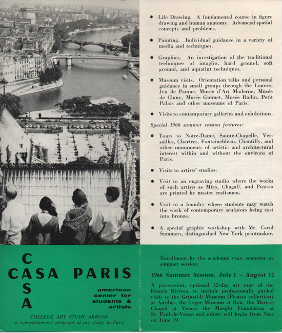 paris brochure page one